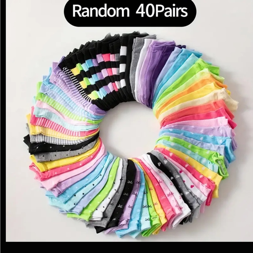 5 pairs Colorful Ankle Socks - Picture 9 of 9